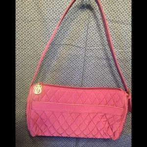 Vera Bradley’s Quilted Cotton Raspberry Satchel